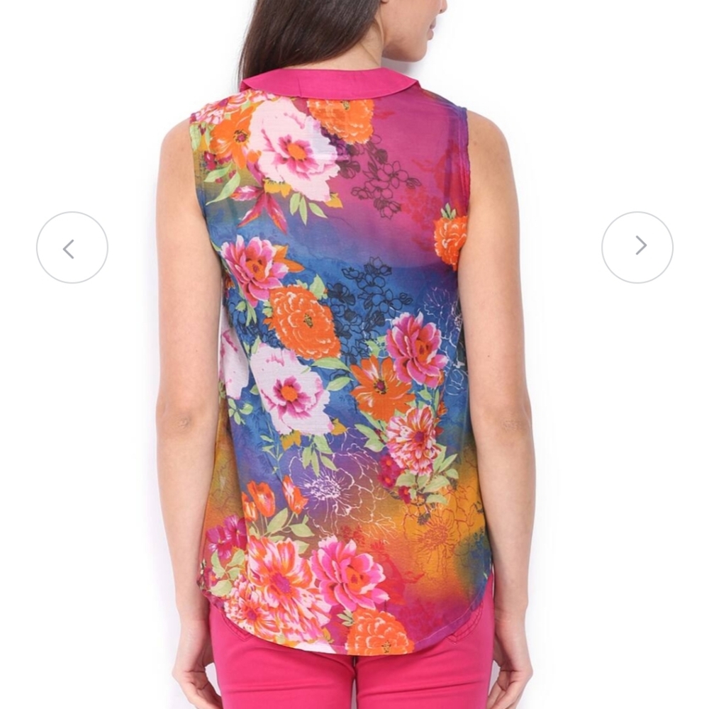 💚 Lee Cooper Neon Floral Top - Picture 9 of 16